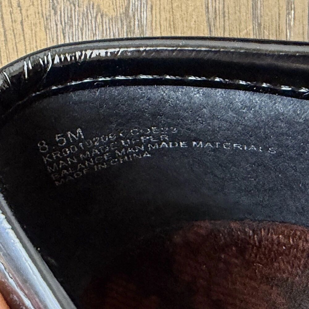 Korks Florence Bit Loafers Women Size 8.5M Black Patent Brass Horsebit Detail - Picture 6 of 7